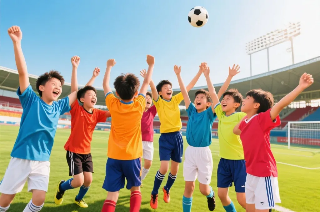 年轻球员在赛场上激情庆祝