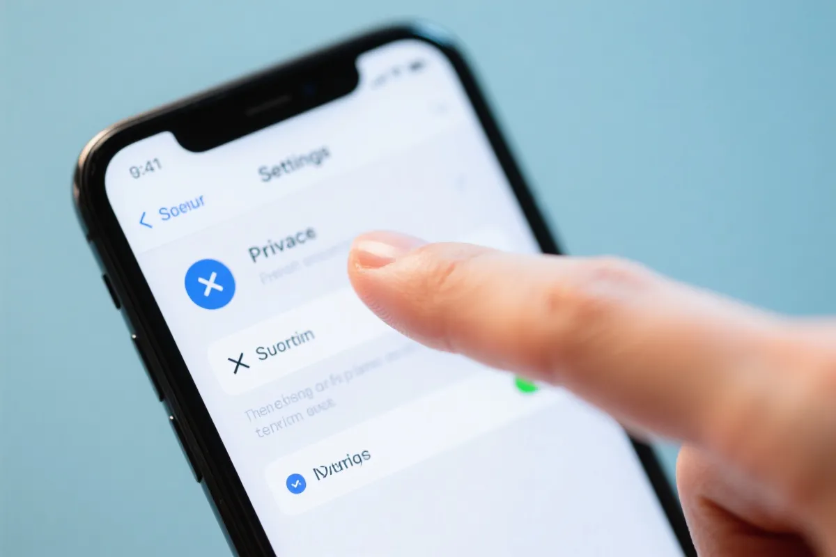 手机屏幕显示安全隐私设置界面，勾选保护隐私选项